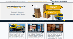 Desktop Screenshot of hontas-maroc-demenagement.com